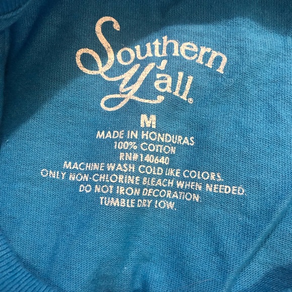 Southern Y'all Blue Graphic T-Shirt - Picture 5 of 5